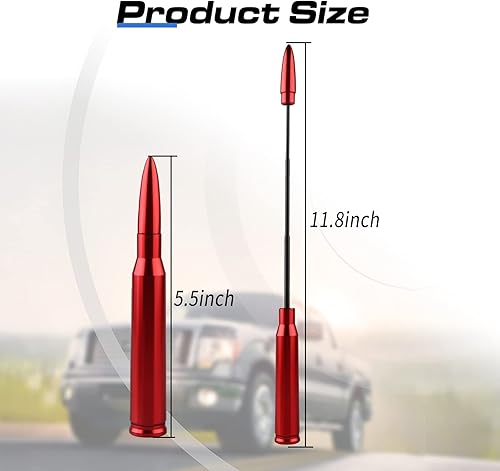 Miniatura 2 de Pack-1 - Antena retráctil para camioneta para automóvil, kit de antena retráctil para Chevy Silverado 1500 2500 3500 HD Avalanche GMC Sierra 1500