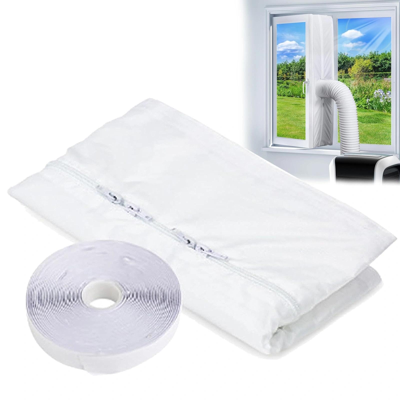 Lyoveu 4M Fabric Window Seal Kit,Portable Air Conditioner With Window Kit,(4M)