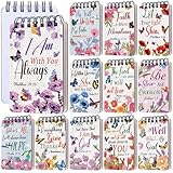 Fuyoooo 12 Pcs Floral Bible Diamond Painting Notebook DIY Cover Notebook Bible Verses Diamond Art Set Notepad 5D Christian Religious Christmas Gift Journal Art Accessories for Adult Crafts with Tool