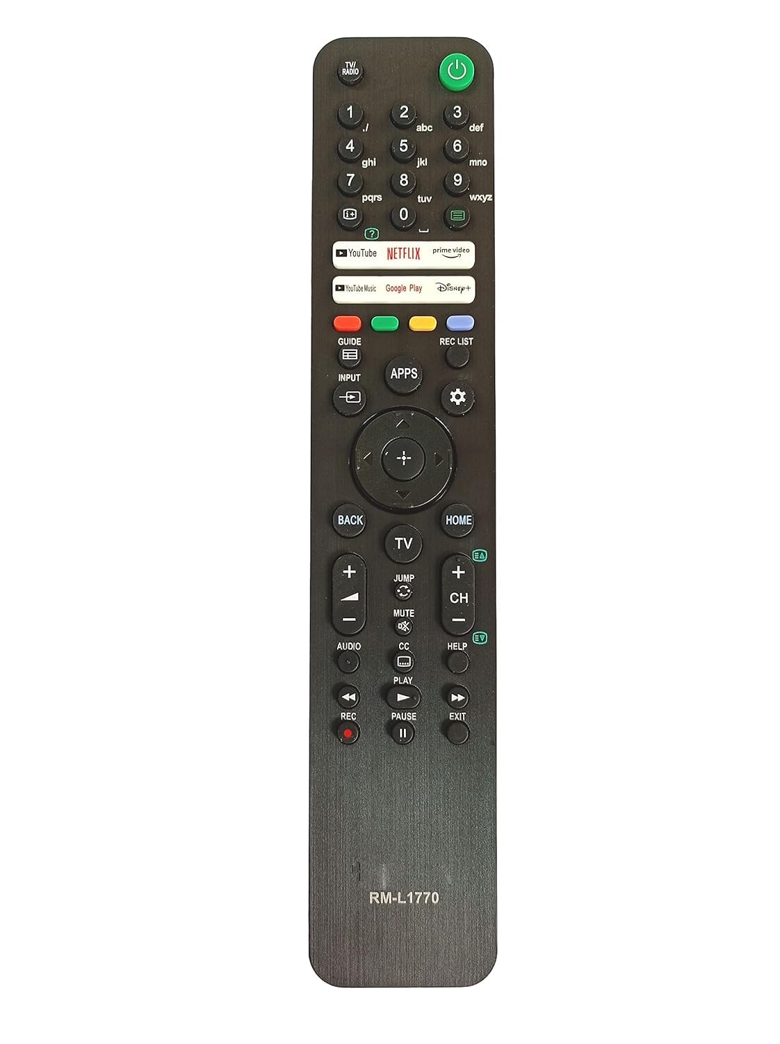 ZIEVA Compatible with Sony bravia Smart Tv Remote –Without Voice -Hot Keys Netflix,Prime Videos, YouTube Music, Google Play, hotstar and YouTube Use for LCD LED OLED QLED UHD 4K Android (RM-L1770) (B0CPPY9Y98) Amazon Price History, Amazon Price Tracker