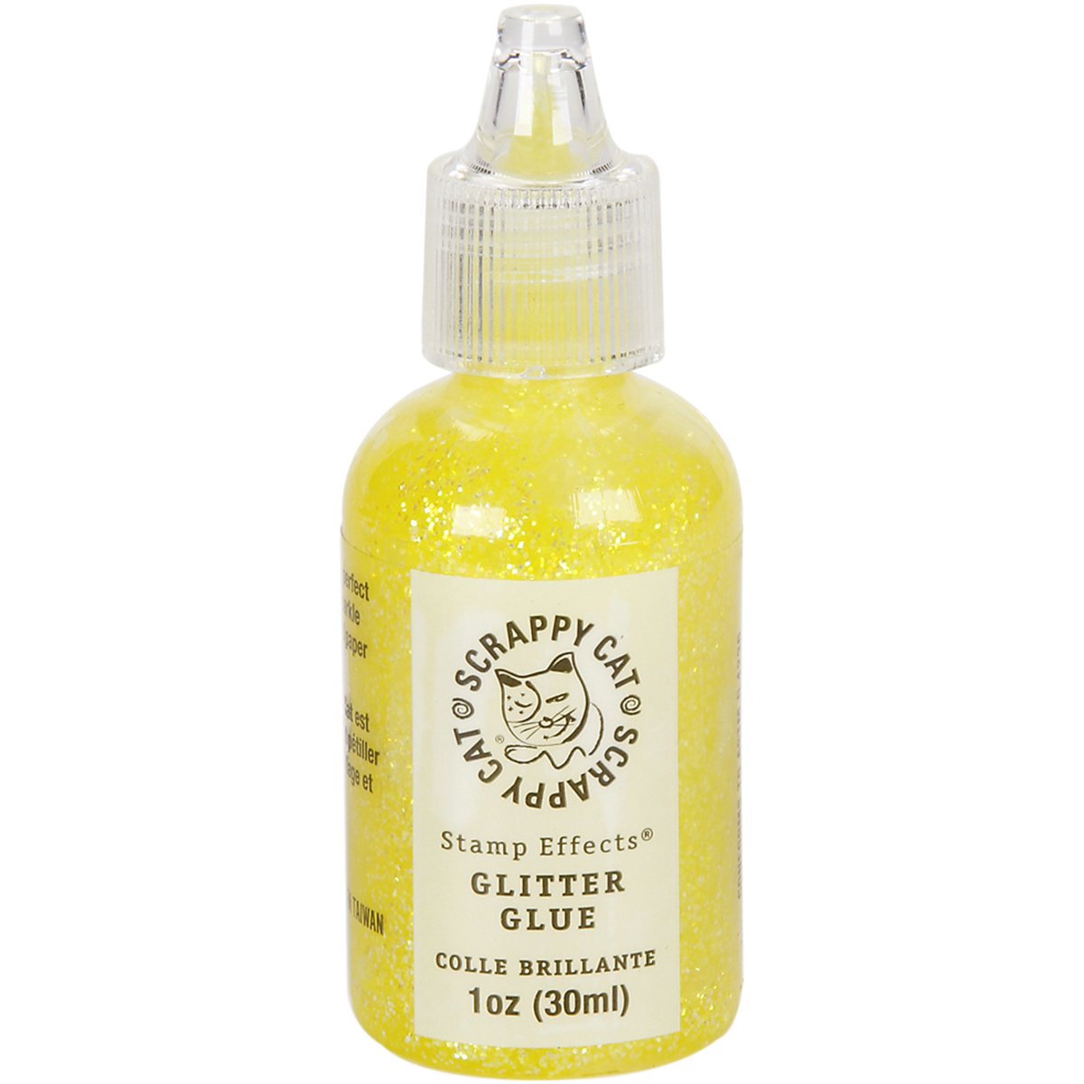 Glitter glue Scrappy Cat Darice jaune 30ml pour loisirs créatifs