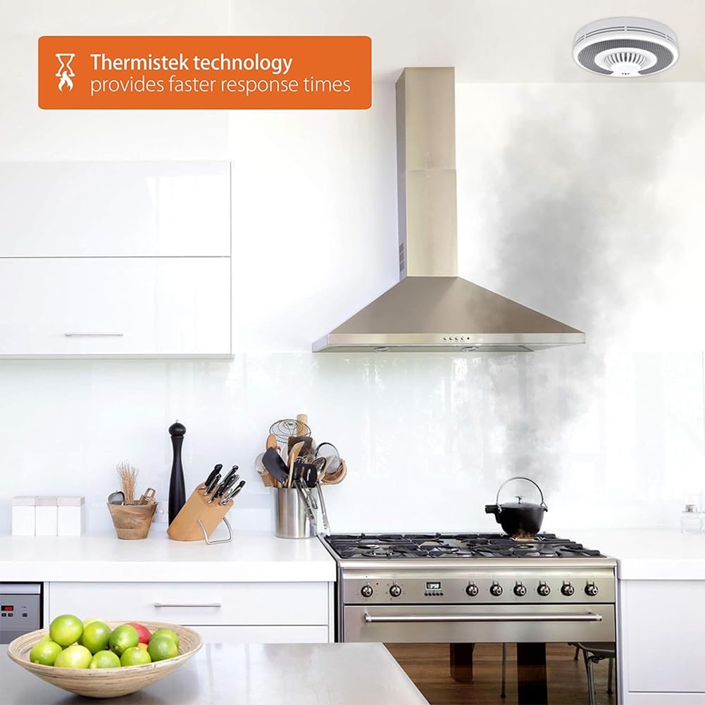 WiFi Smart Hitzemelder mit Tuya App-Steuerung, WiFi Wärmealarm mit versiegelter 10-Jahres-Li-, BS 5446-2, VH03W