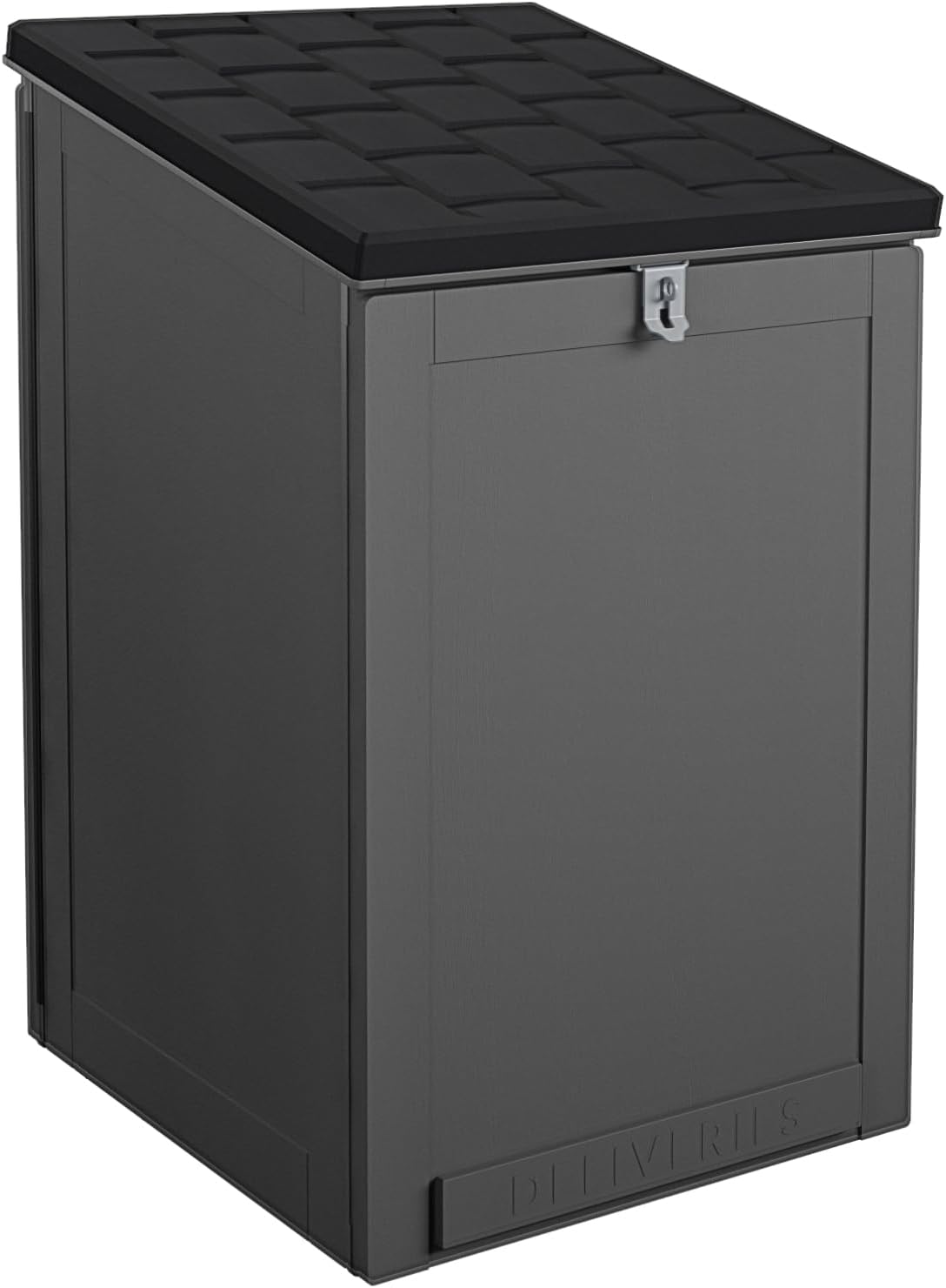 COSCO BoxGuard Large Outdoor Storage Box, Lockable Package Delivery and Storage Solution, 6.3 Cubic ft, Black/Charcoal