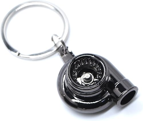 GTRotors Turbo Keychain Metal Spinning Turbocharger Automotive Mini Car Part Keychain Key Ring