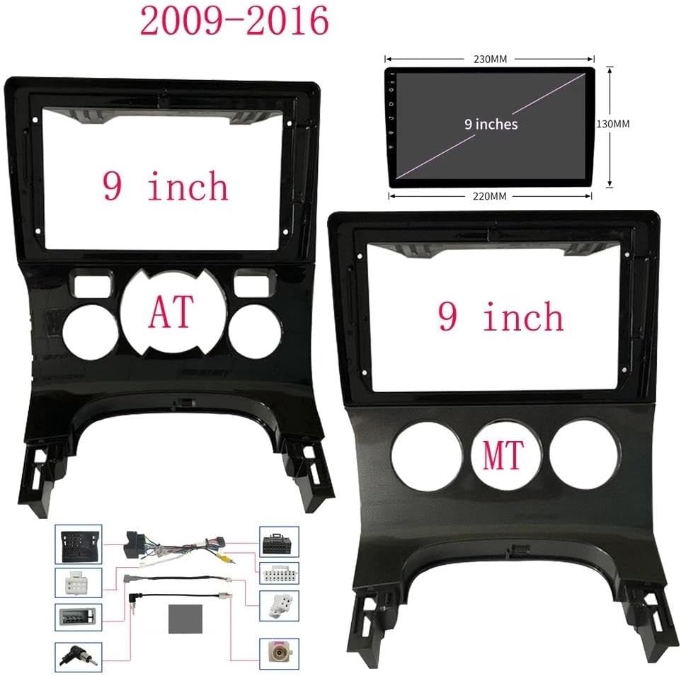 ステレオパネルダッシュ に適合する プジョー 3008 308 5008 2009-2016 9 インチ カーフレーム フェイシア
