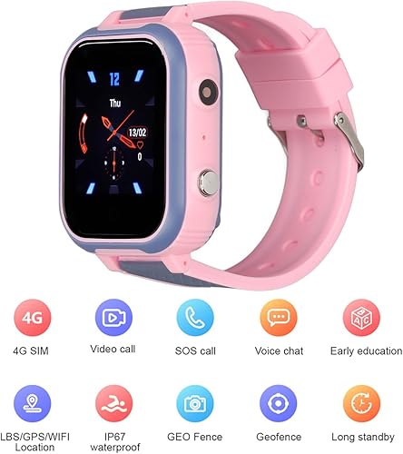 Miniatura 6 de SYH&AQYE LT21 - Reloj inteligente, videollamada de voz, pantalla táctil HD a color de 1.4 pulgadas, reloj infantil con modo de clase, juego