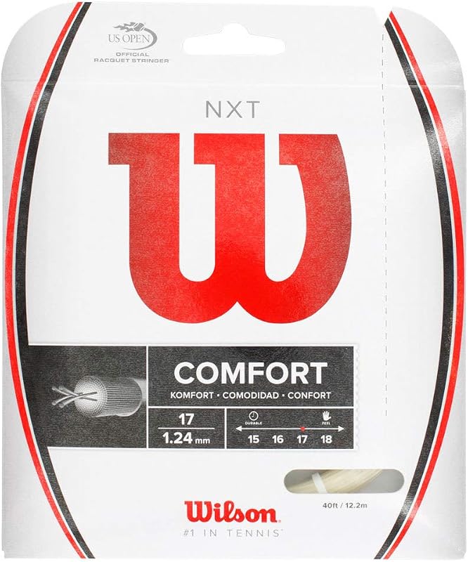 Cordaje para raqueta de tenis Wilson NXT multifilamento calibre 17 en color natural