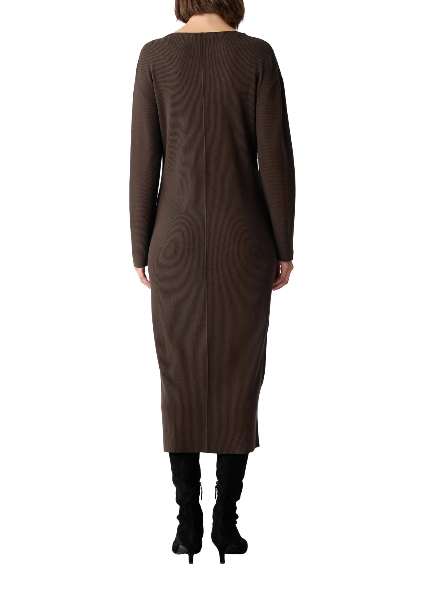 COMMA Rippstrickkleid mit überschnittenen Schultern