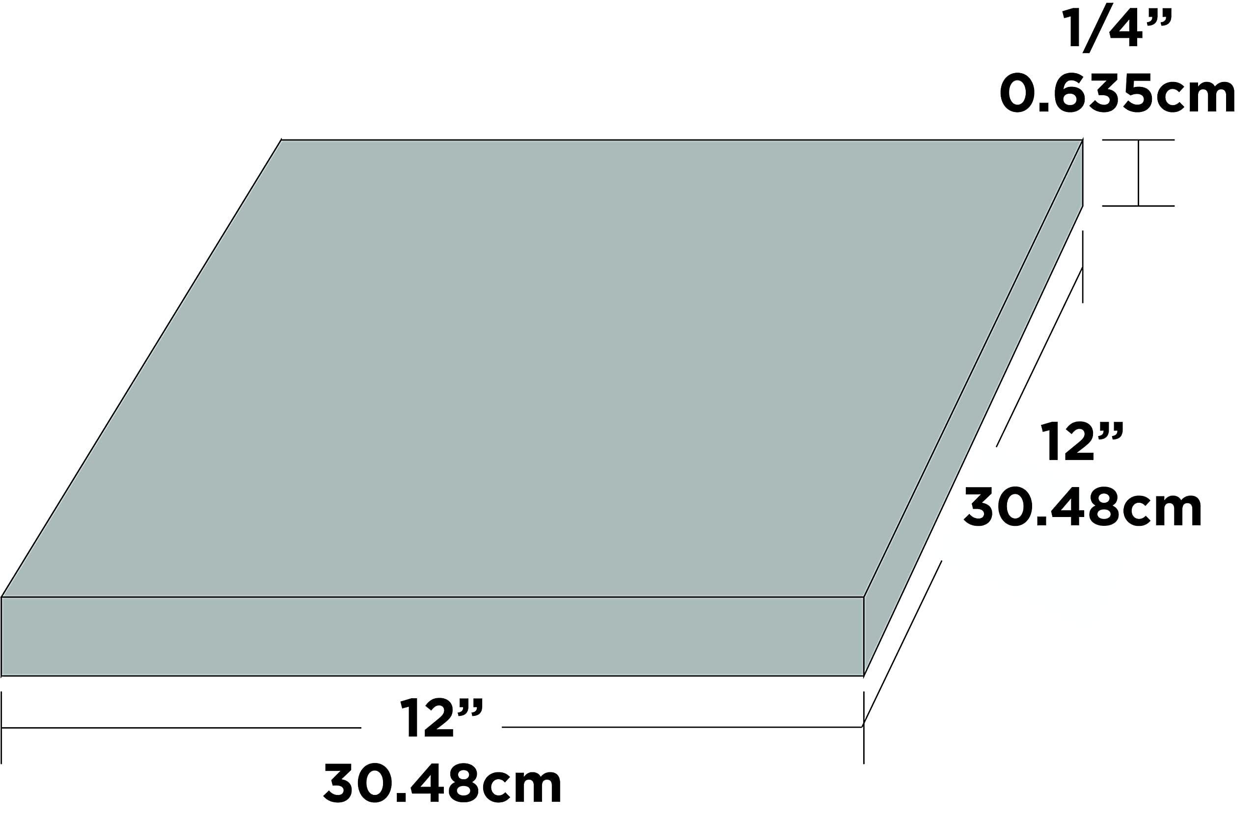 Sorbothane Vibration Damping Sheet Stock (30 Duro, 1/4 x 12 x 12in)