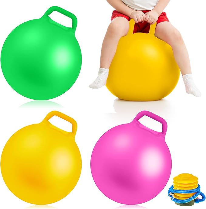 Lewtemi 3 Pcs 18 Inch Hopper Ball Large Jumping Bouncy