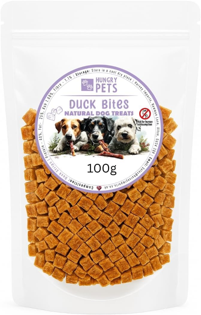 Hungry Pets Natrual Dog Training Treats 100g - Beef, Chicken, Venison, Duck, Rabbit, Goose (100g, Duck)