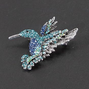 ジバンシー　バード　鳥　ブローチ JinkaNezu CZ グリーン ハミングバード ブローチ ジンカネヅ