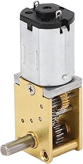 DC12V Mini Gear Motor, Micro Worm Geared Motor High Efficiency 1 Shaft Reduction High Temperature Resistant Strong Output with Fixed Seat for Robots (381RPM)