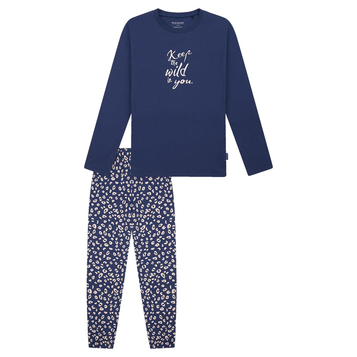 Schiesser Mädchen Schlafanzug Set Pyjama Lang - 100% Organic Bio Baumwolle - Größe 140 bis 176 Set di Pigiama Bambine e Ragazze (Pacco da 1)