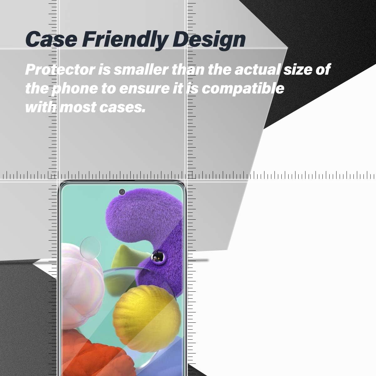 BIGFACE Galaxy A51 Screen Protector + Camera Lens Protectors, [2 + 2 Pack] Premium HD Clear Tempered Glass, Case Friendly, 9H Hardness, 3D Touch Accuracy, Anti-Bubble Film for Samsung Galaxy A51 image 3