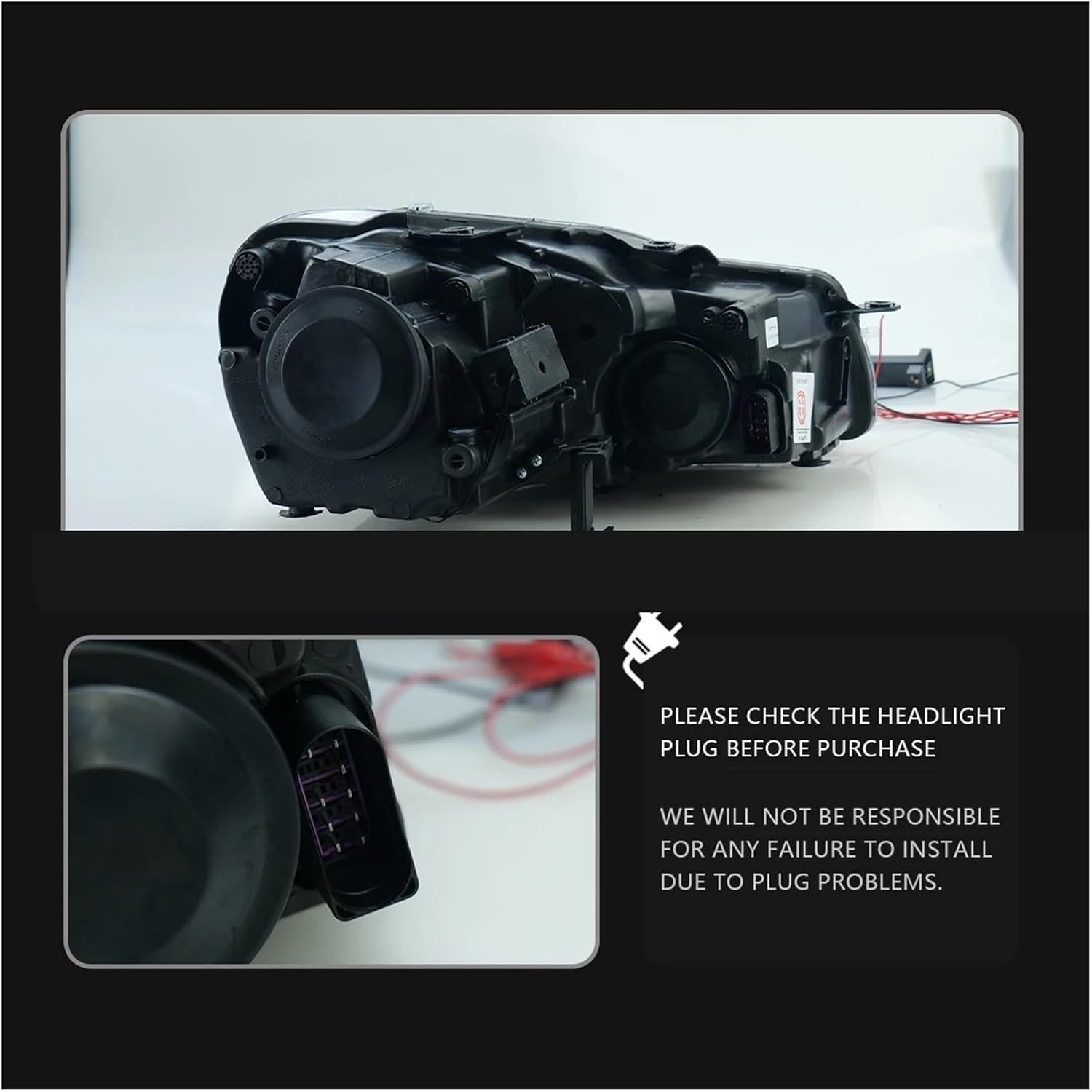 Car Lights Compatible For VW Golf 6 Headlight MK6 2009-2012 LED Front Lamps DRL Turn Signals Car Accessories(Smoke)