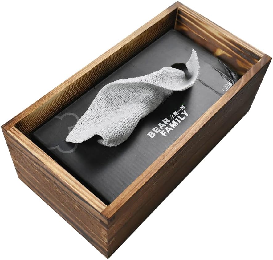 Decorative Nesting Wooden Crates Burnt Umber Stained Rustic Crate Boxes Wood Pallet Bin Storage Boxes for Decorative Display Kitchen Storage Arts & Crafts Set of 3