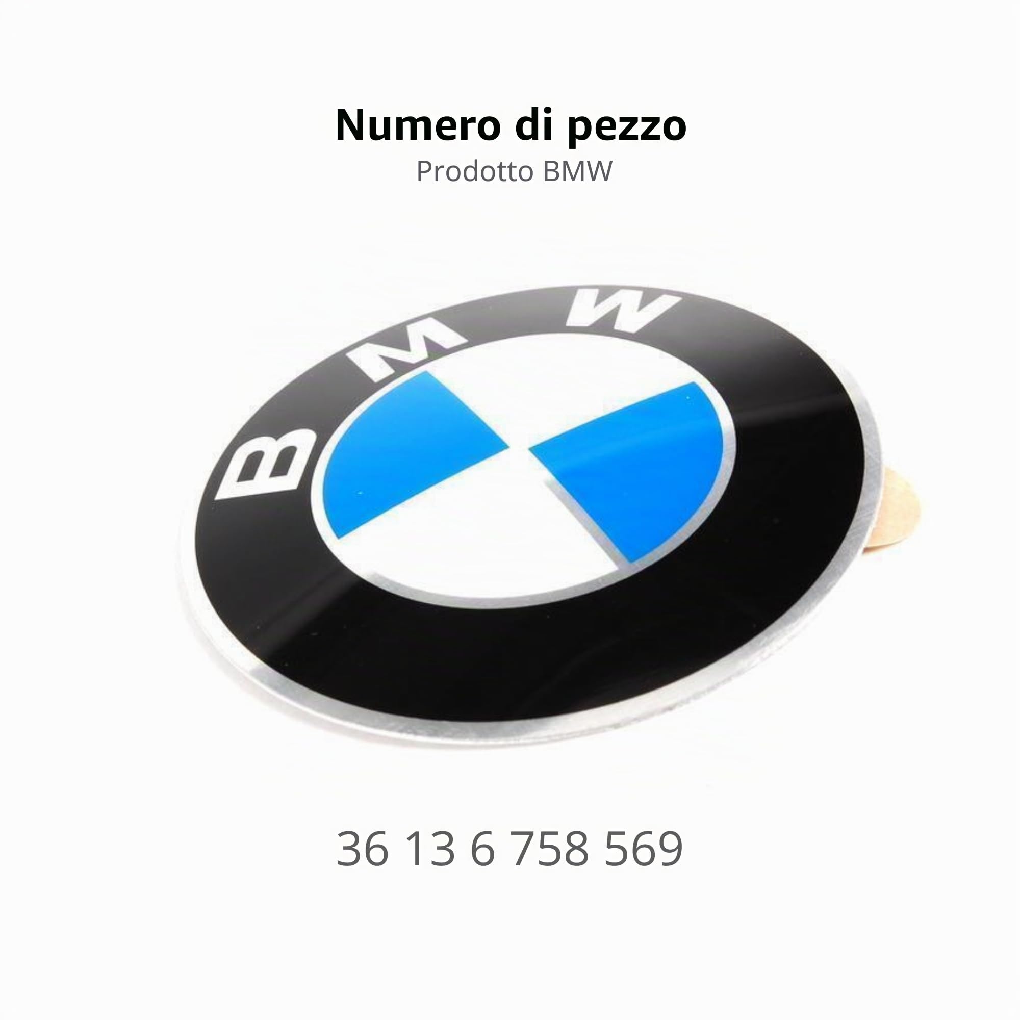 4 adesivi originali BMW per coprimozzo, 70 mm