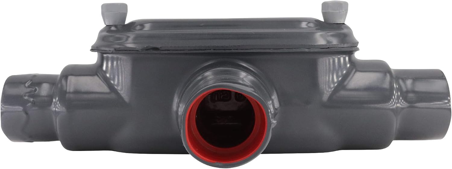 RobRoy PRHT448 Plasti-Bond PVC Coated Conduit Body, Type-T, Form-8, 1-1/4-Inch