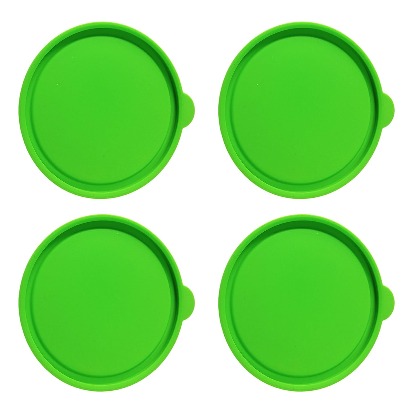 Tsophreniq Multipurpose Silicone Jar Lid 4Pcs Leakproof Glass Dessert Custard Cup Covers for Food Preservations and Organization Dessert Cup Cover