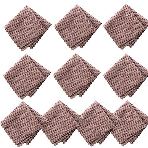DORA BRIDAL 10PCS/Pack Cleaning Towels Rags Kitchen Cloth Super Absorbent Velvet Dishtowels Anti-dust Anti-Oil Multifunctional Home Accessories