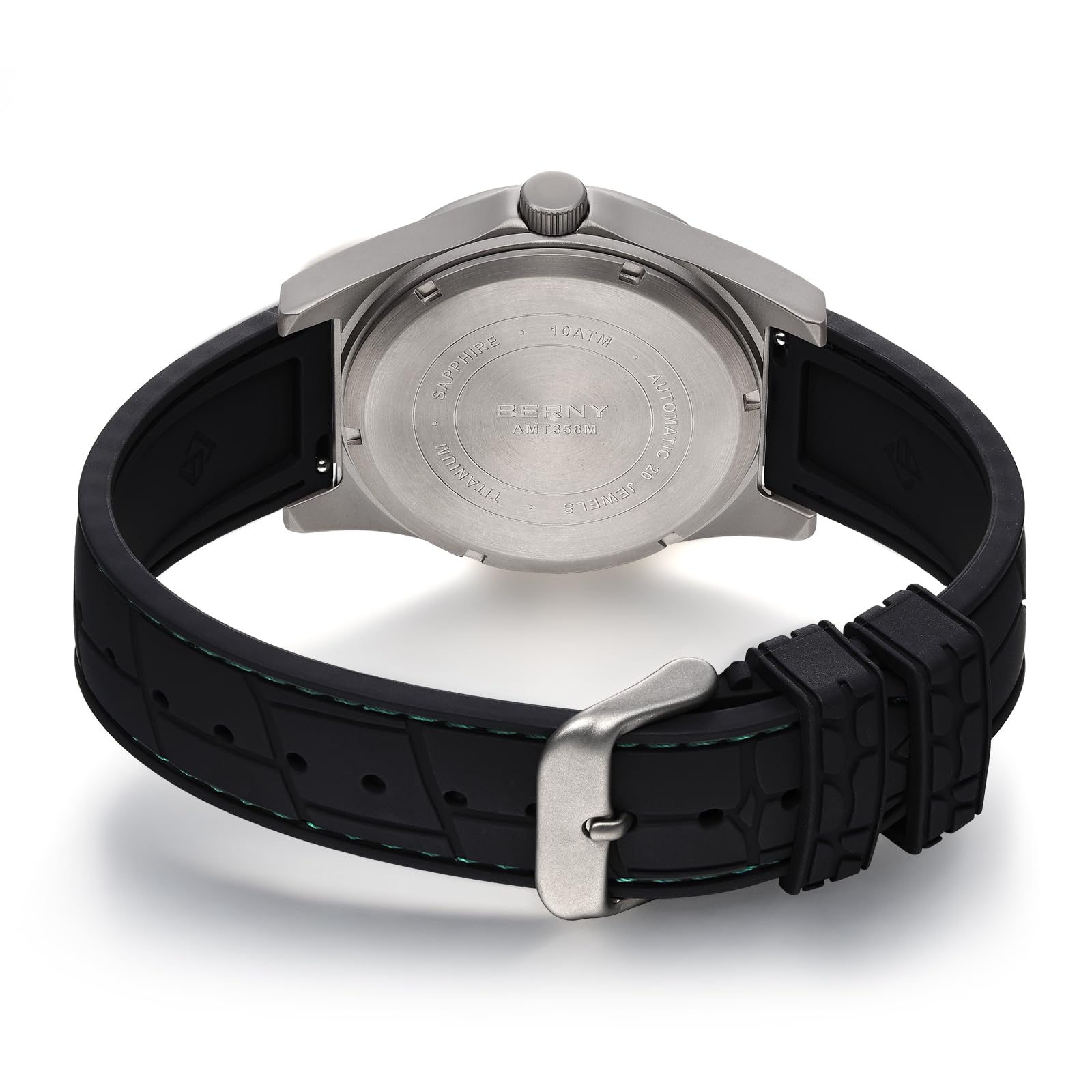 BERNY Reloj De Titanio para Hombres Movimiento Automático Relojes De Pulsera Clásicos para Hombre 10ATM Resistente Al Agua