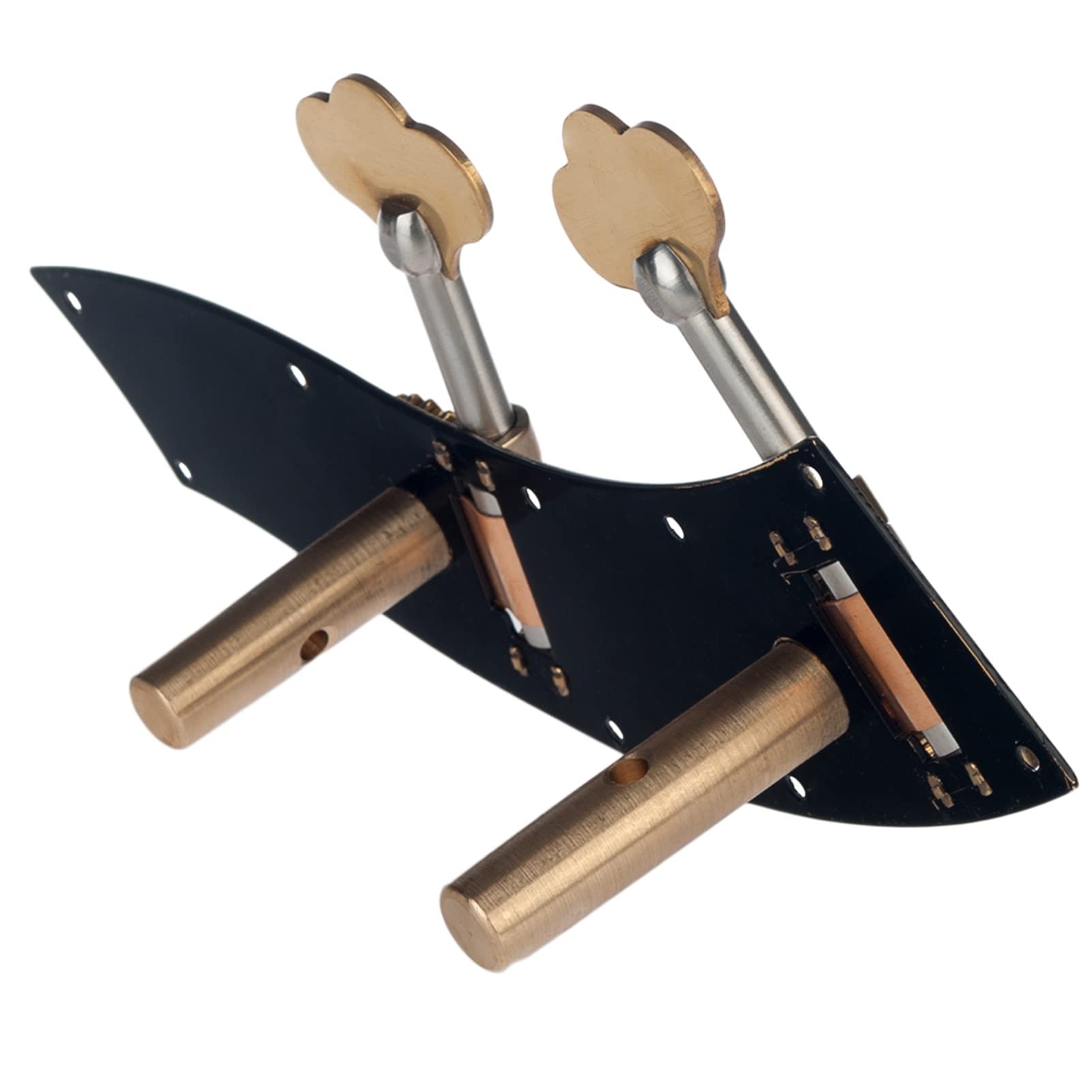 Meccanico accordatore Abbaviato Double Bass Dual Tuning Tuner Tuner Tester Machine Testa 2 Sinistra 2 Destra Per 4/4 3/4 Accessori Per Violino Doppio Basso