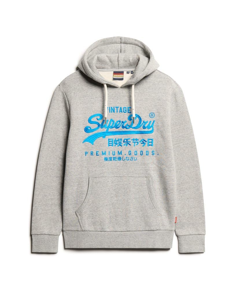 Superdry Męska neonowa bluza z kapturem z nadrukiem graficznym