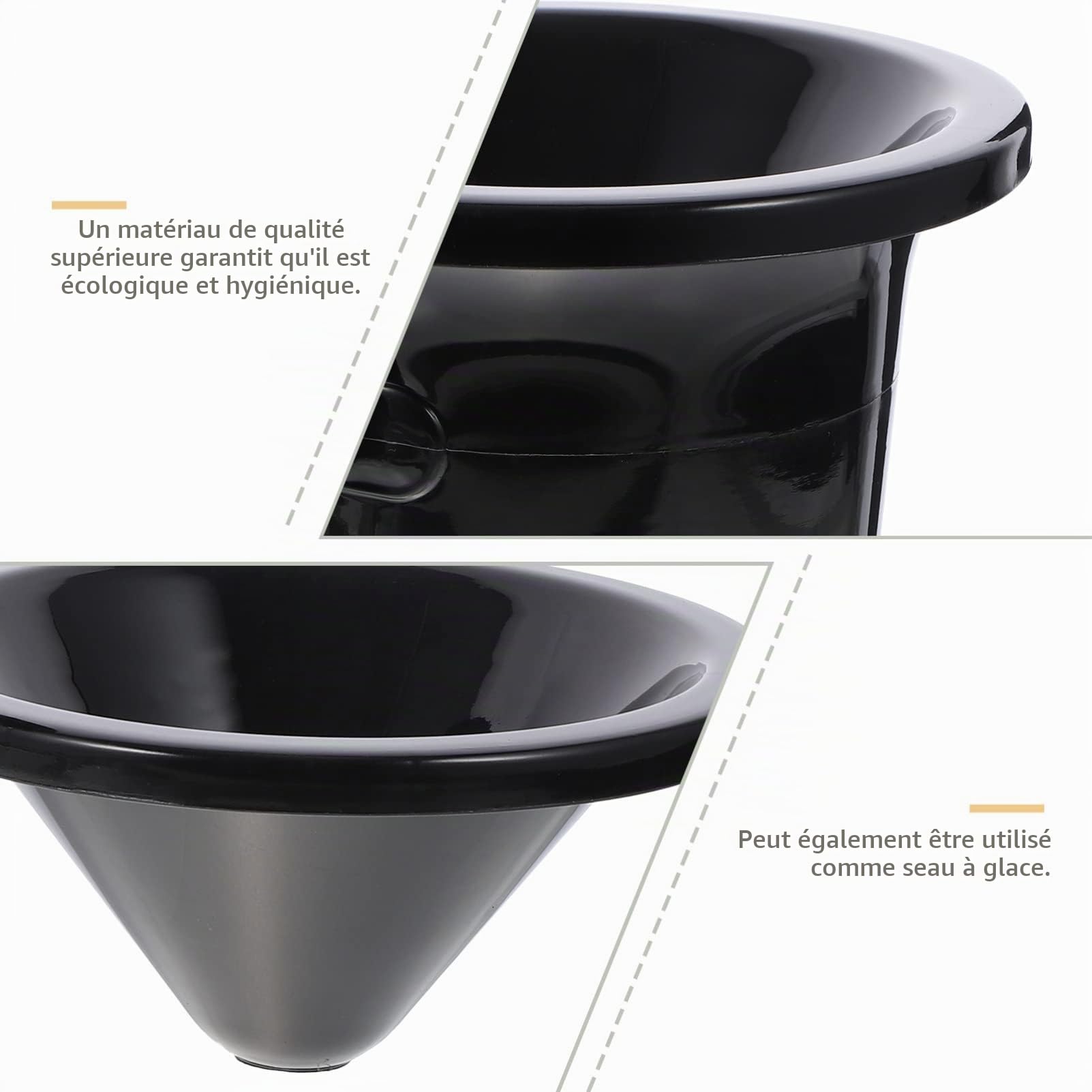 BESTonZON Crachoir De Dégustation De Vin Seau À Glace en Plastique Accessoire pour Bars Caves Fêtes Boutiques De Vin Et Expositions 3 Pièces