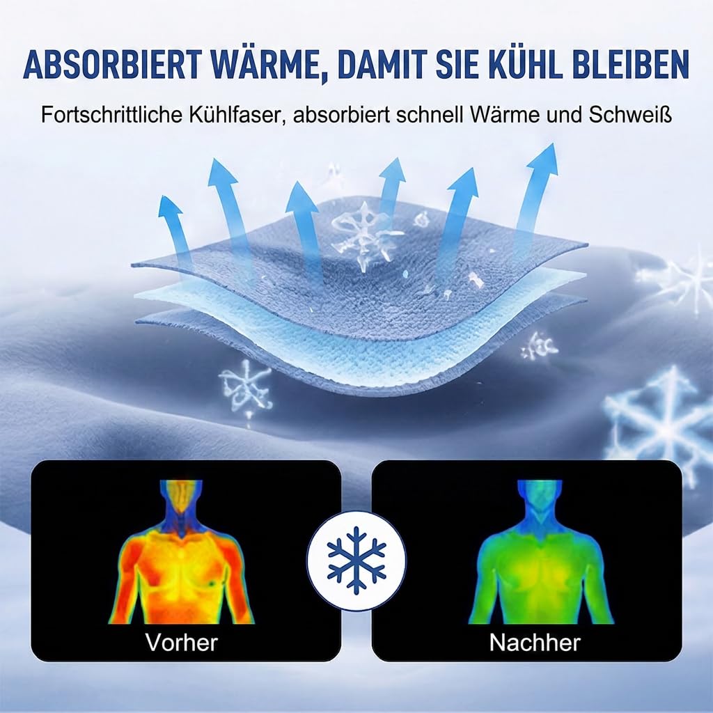 Sommer Kühldecke, 2026 Neu Kühlfasern Selbstkühlende Sommerdecke, Kühlende Bettdecke Doppeltes Kältegefühl Absorbiert Körperwärme, Kühlende Decke für Menschen Dünne Wohndecke (Grau, L-200*150cm)