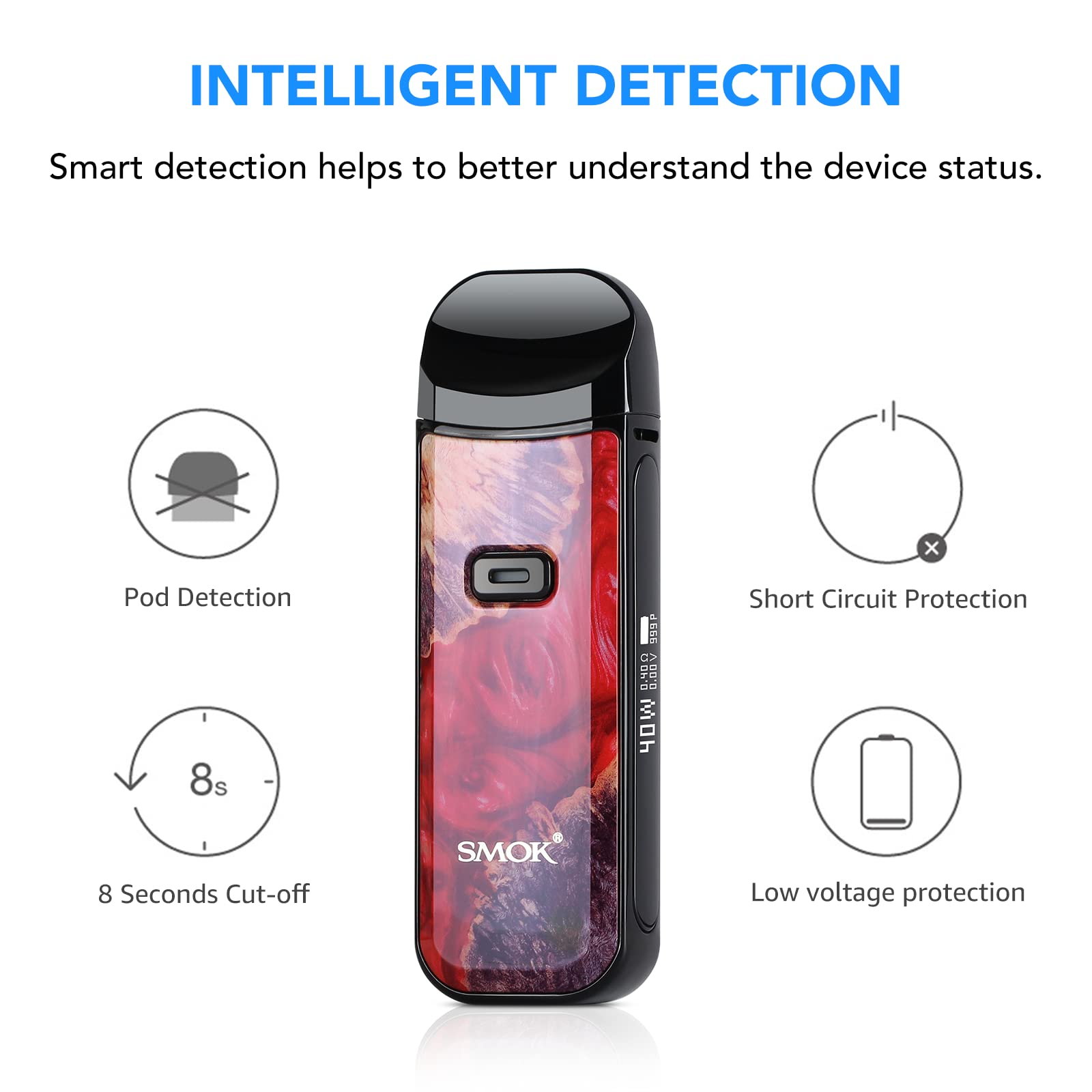 Official SMOK Nord 2, 0.69' OLED Screen, Upgraded 1500mAh 2ml E Cigarettes  Vape Starter Kit, Supports RPM and Nord Pod, Refillable System, Vaping  Ecigarette, Ecig No Nicotine