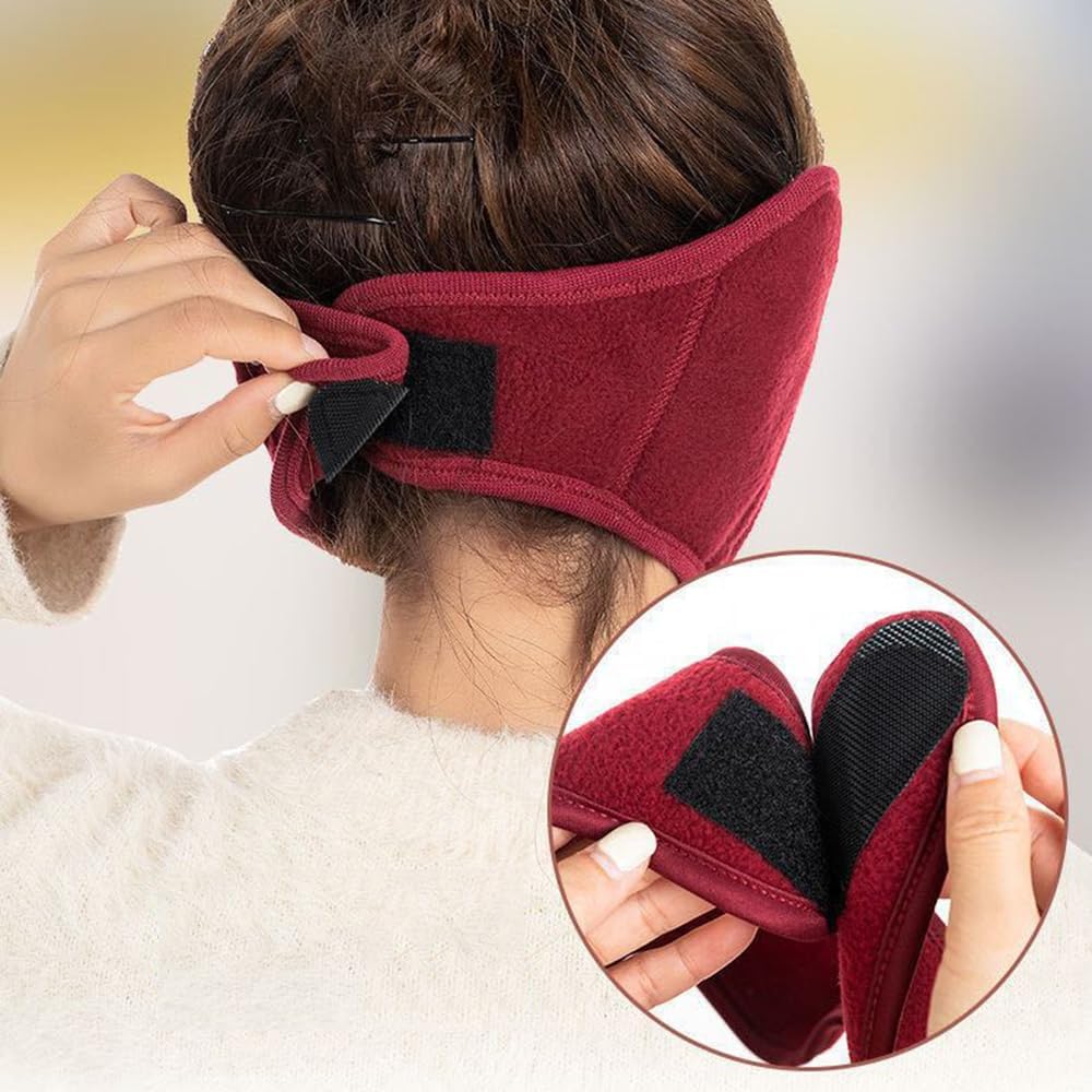 2 x Unisex Winter Warm Mask with Ear Cover - 360 Degree Wrap Dustproof Breathable Half Face Mouth Cover Face Earflaps
