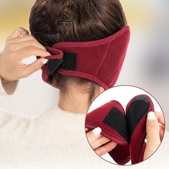 Unisex Winter Warm Mask with Ear Cover - 360 Degree Wrap Dustproof Breathable Half Face Mouth Cover Face Earflaps