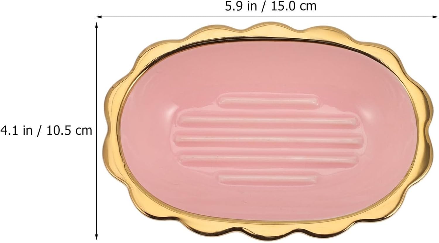 soap Dishes Ceramic Soap Holder Self-draining for Bathroom Countertop Cherry Blossom Pink Holder