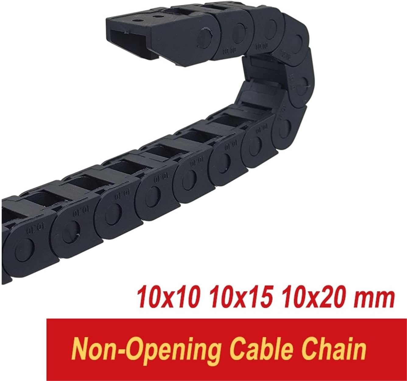 Cable Chains 10x10 10x15 10x20 mm Bridge Type Non-Opening Plastic Towline Transmission Drag Chain(10x20 mm)