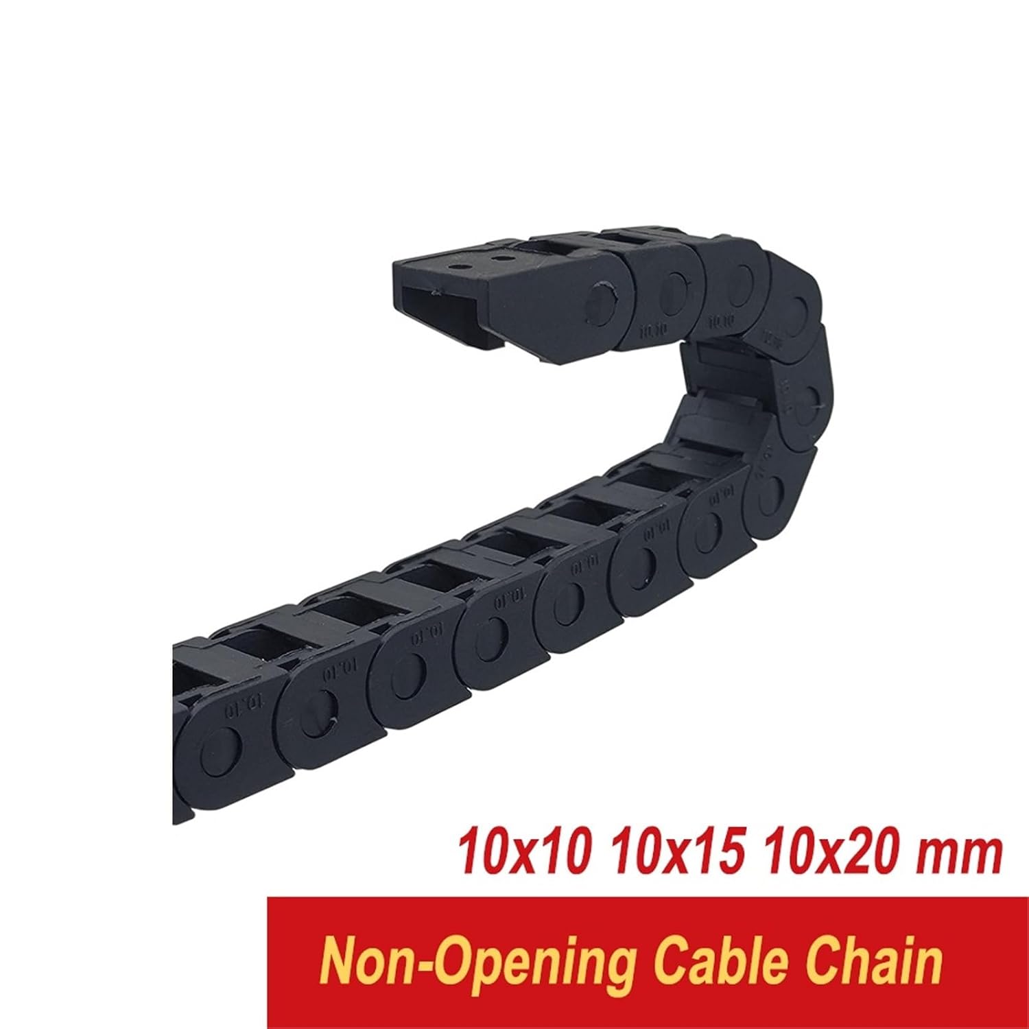 Cable Chains 10x10 10x15 10x20 mm Bridge Type Non-Opening Plastic Towline Transmission Drag Chain(10x20 mm)