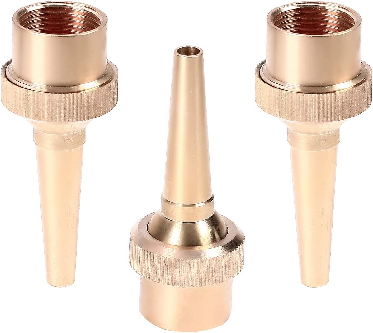 MroMax Fountain Nozzle Brass G3/4 Female Thread Adjustable Jet Water Pond Spray Sprinkler Head 3Pcs