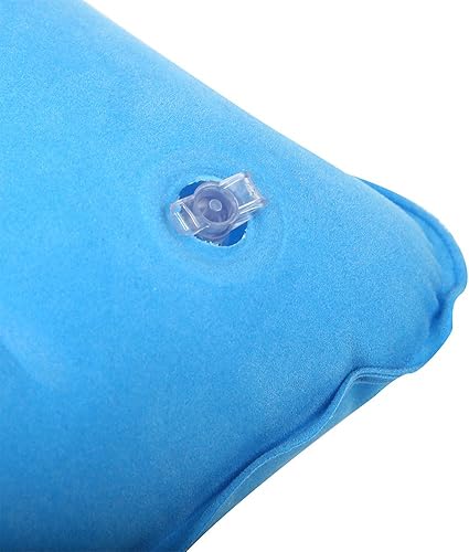 Miniatura 4 de RiToEasysports Almohada inflable, 2 colores al aire libre portátil plegable informal tela flocada almohada de aire para acampar escalada senderismo