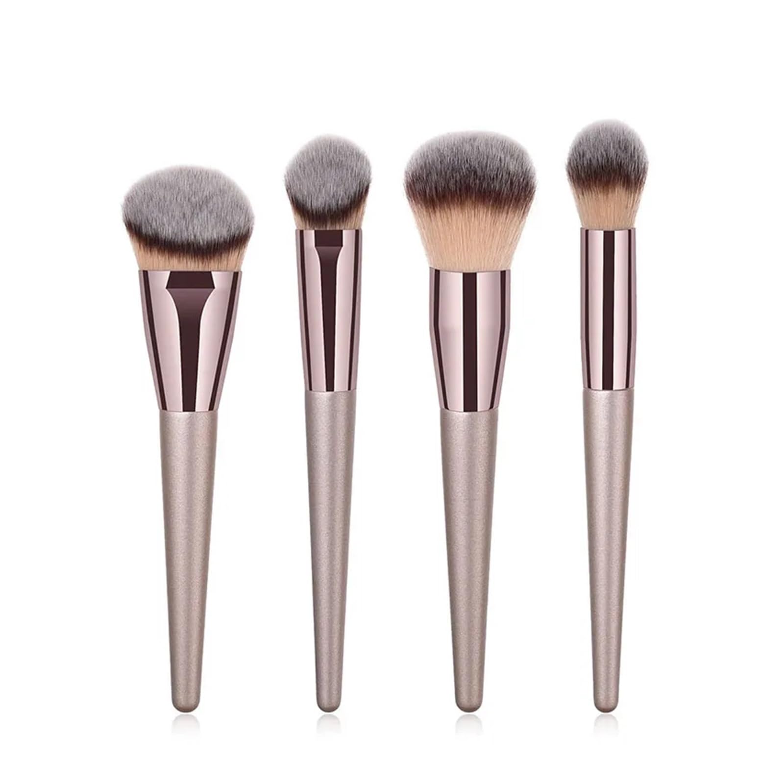 Set di pennelli for il trucco color champagne for donne, fondotinta, fard, ombretto, kabuki, pennelli for sfumare il trucco, strumenti di bellezza(20pcs)