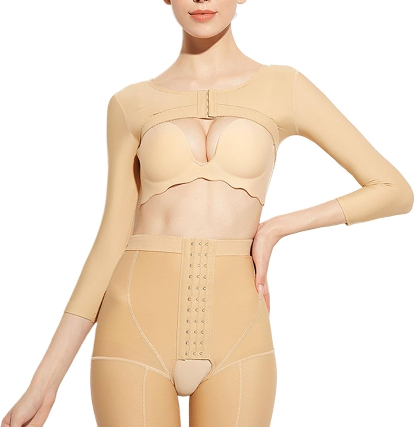 Women Upper Arm Shaper Post Surgical Compression Sleeves Posture Corrector Back Support Slimmer Vest Shapewear