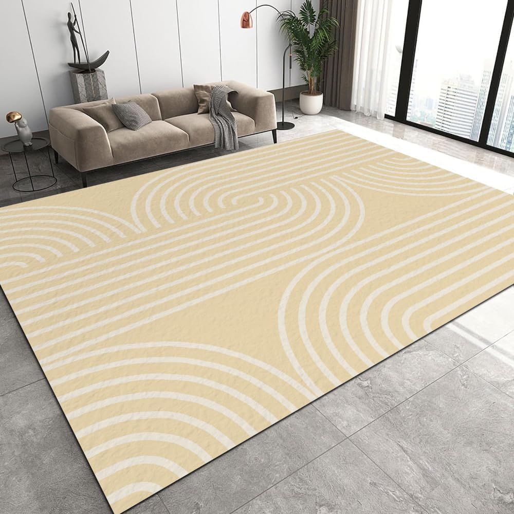Tapis enfants imprimé 3D flanelle mousse mémoire de forme rayures abstraites 160x230cm salle de jeux