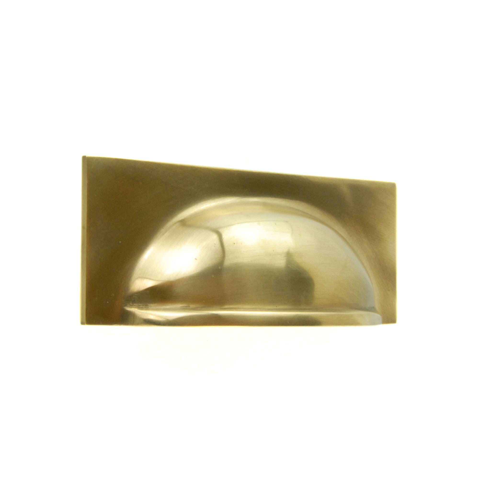 UNDERGROUND PARTS Aged Unlacquered Solid Brass Cabinet Knobs Kitchen Drawer Door Bow D Handles Pulls (Cup Handle Rectangle Backfix 100mm)