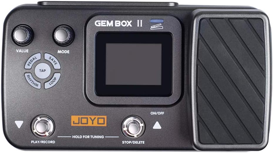 JOYO GEM BOX-II Guitar Multi Effect Processor Expression Pedal with 66 Effect Types, 40 Drum Rhythms,180s Looper, 7 Amp Modeling,Tap tempo (Box-II)