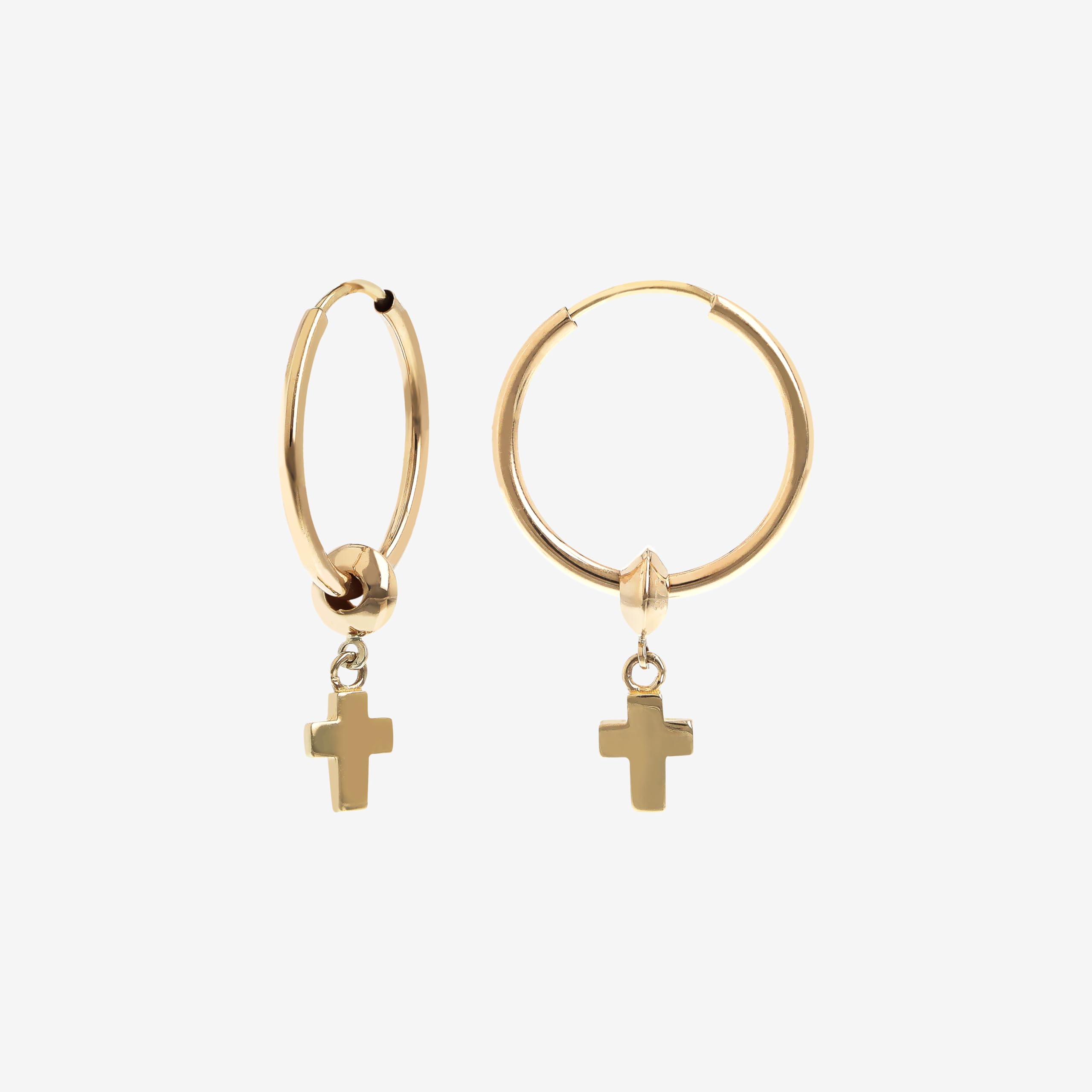 MILOR Orecchini a cerchio donna in oro 9Kt – Orecchini anallergici e Ipoallergenici – Gioielli donna made in Italy – Regalo per nascita, battesimo, comunione, cresima