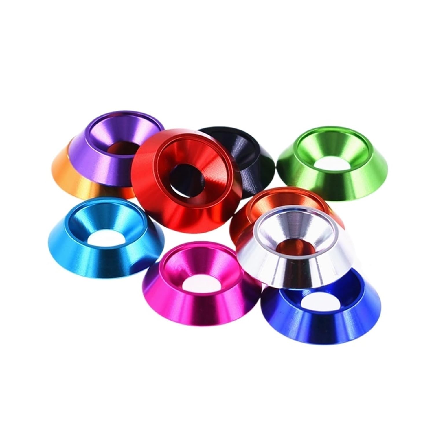 Washer Countersunk Washer M8 M10 M12 Aluminum Colourful Countersunk Umbrella Flat Head Screw Decorative Groove Washer Gasket