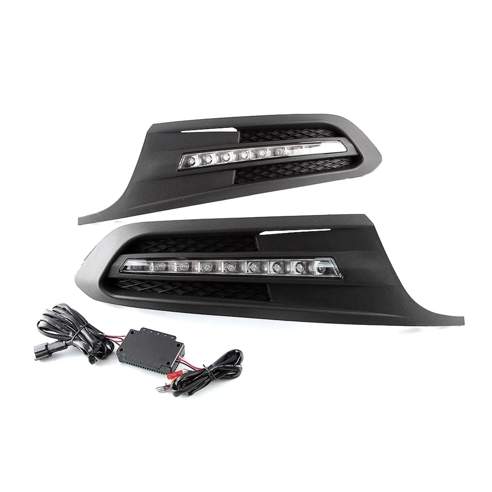 XCZPRKMXY LED DRL Daytime Running Light Front Bumper Fog Lamps Assembly Accessories Compatible with VW Compatible with Jetta 2011 2012 2013 2014