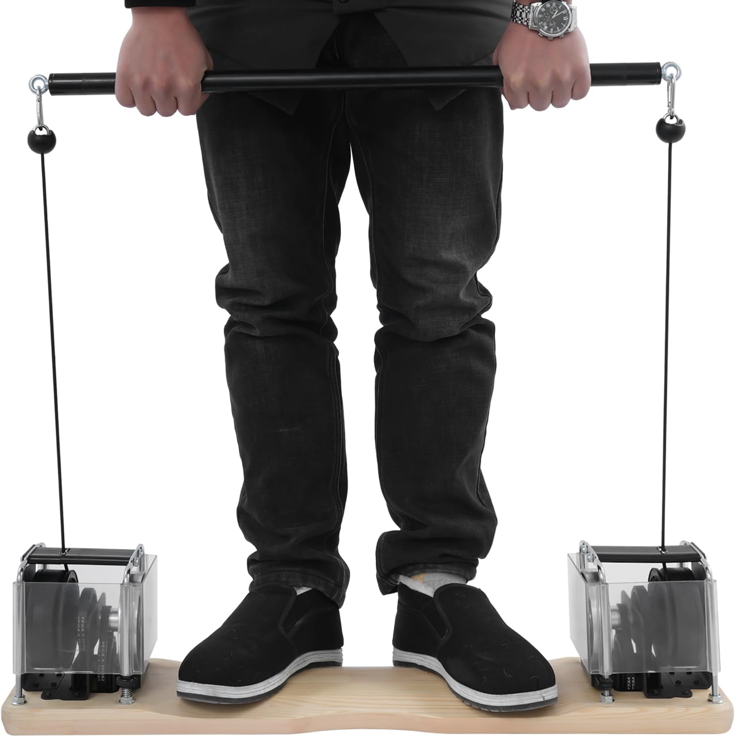 Cable Machine Foldable Home Gym Equipment System, 150LB Adjustable Resistance Strength Trainer for Full Body Workouts - Squat Press Station with Cable Pulley, Leg Developer & Accessories