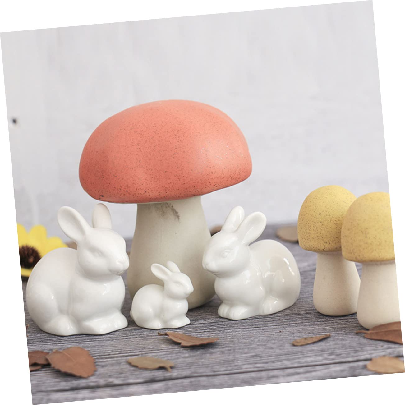 Amosfun 15stücke Teiliges Dekorative Keramik Hasen Weiß Niedliche Figuren Für Mikro-landschaften Und Wohnraumgestaltung Hochwertige Keramik Deko Für Bonsai Und Schreibtisch Charmante