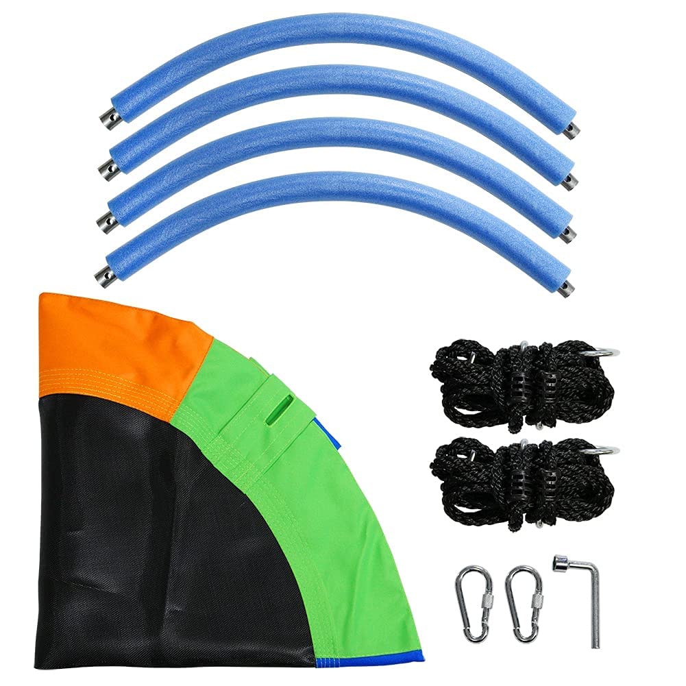 Juegoal 40 Inch Saucer Tree Swing, Large Rope Swing with Children Swing Platform Bonus Carabiner for Hanging Rope Outdoor
