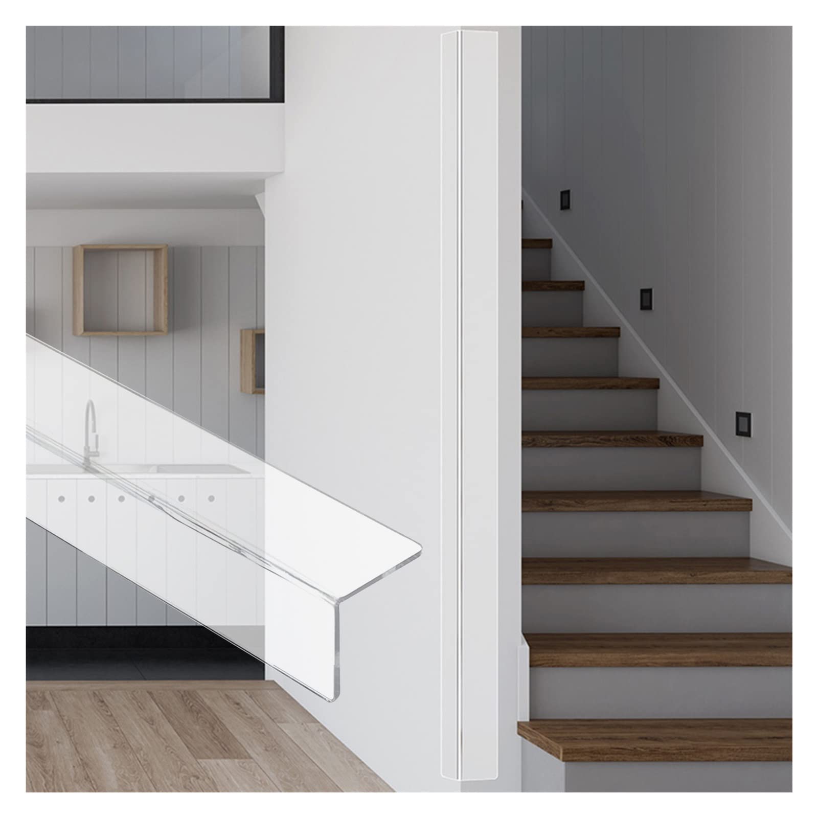 paraspigoli muro angolare copriangoli Soggiorno Interno Protezioni Angolari Per Pareti, Sicurezza PC Protezione Per I Bordi Delle Pareti Scudo Angolare, Hotel Ristorante Uso Scolastico ( Size : 3x110c
